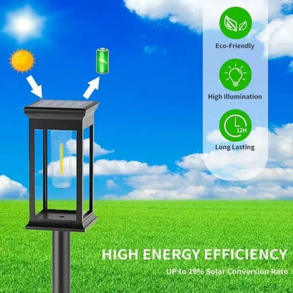 10 Pack White Solar Garden Path Lights for Walkways and Lawns