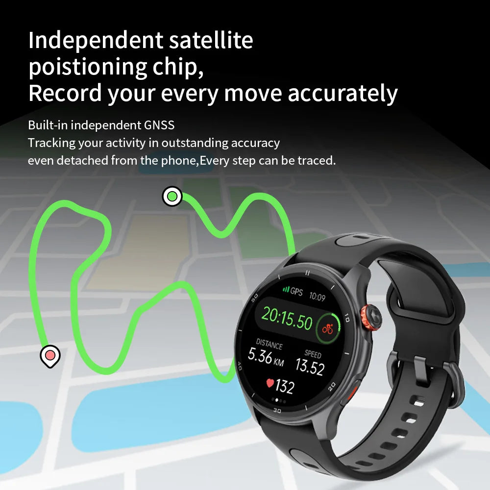 Silver Classic Smartwatch with GPS and Heart Rate Monitor
