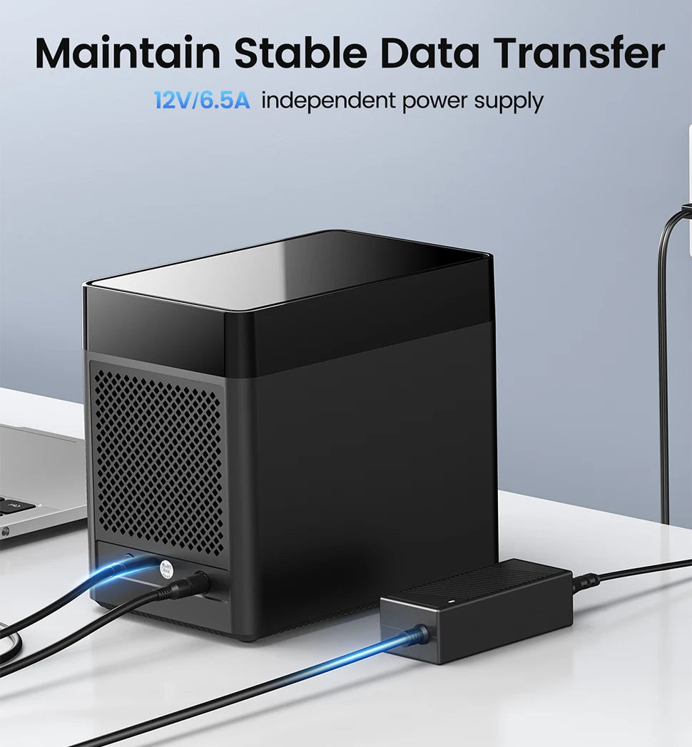 90TB USB C Hard Drive Docking Station for 3.5in HDDs