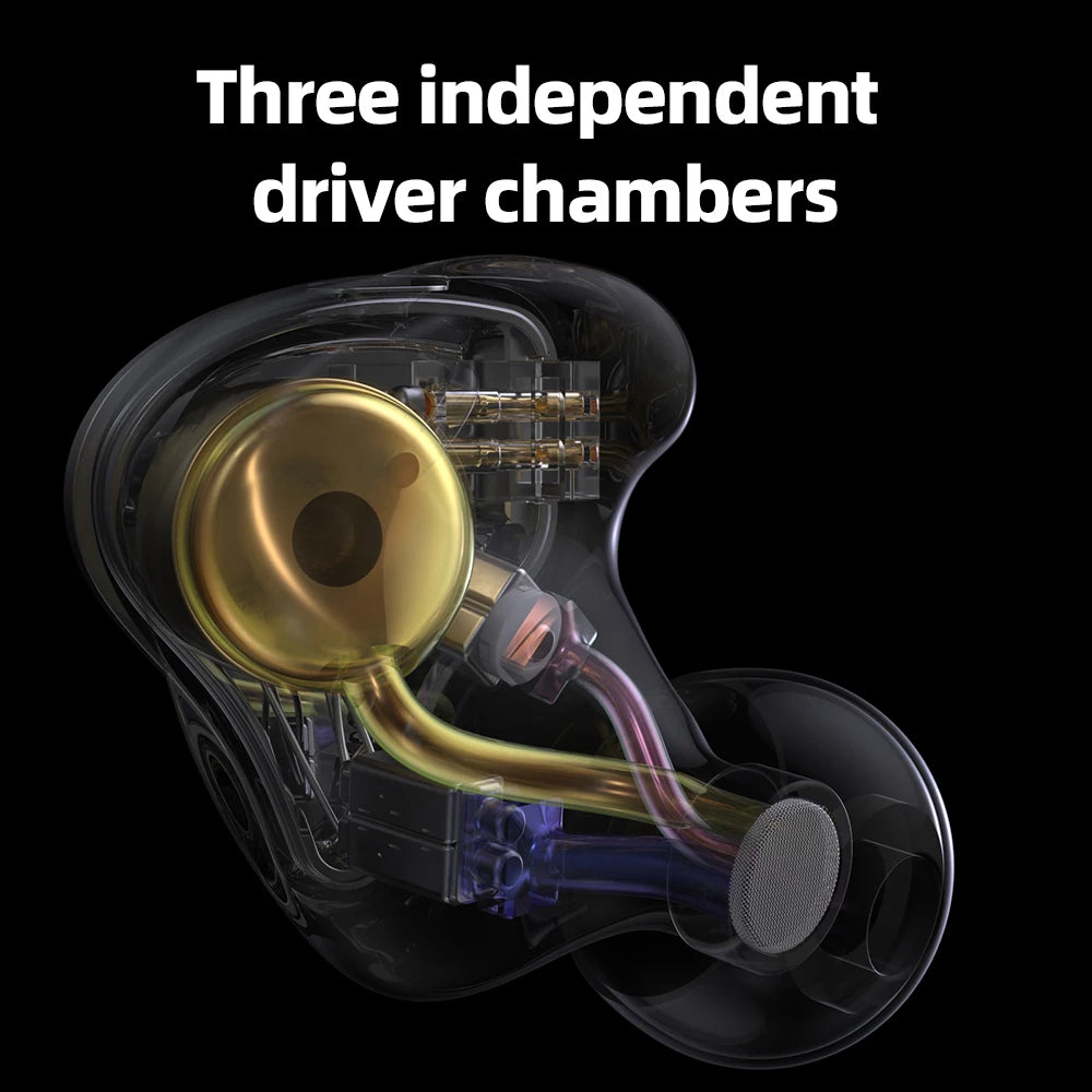 Hybrid 5 Driver HiFi In-Ear Earphones with Detachable Cable