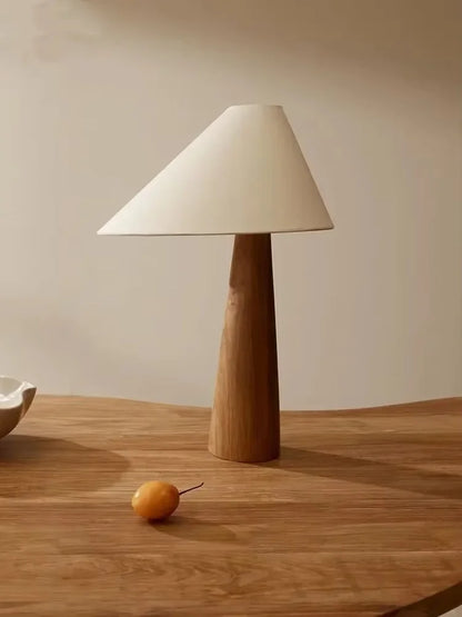 Compact Oak Desk Lamp 45cm Adjustable Warm Illumination