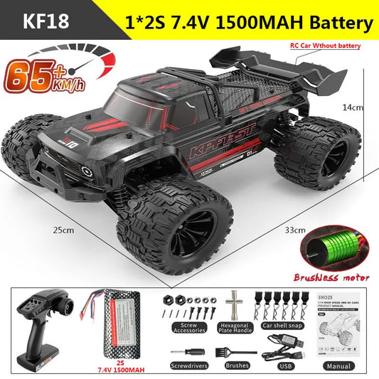 High Speed 4WD RC Truck 65KM Brushless Motor