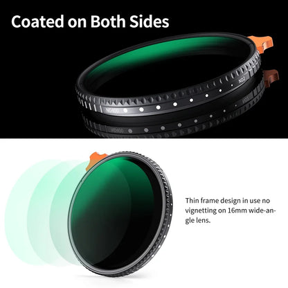 86mm ND2–ND400 Lens Filter HD Variable Exposure
