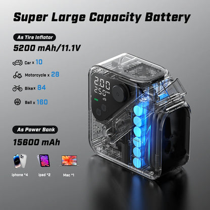Rechargeable LED Electric Air Pump for Truck and Motorcycle