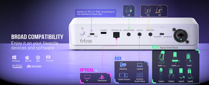 RGB Audio Mixer with Voice Changer for Gaming and Streaming