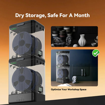 Smart 3D Filament Dryer with Dual Spool Storage