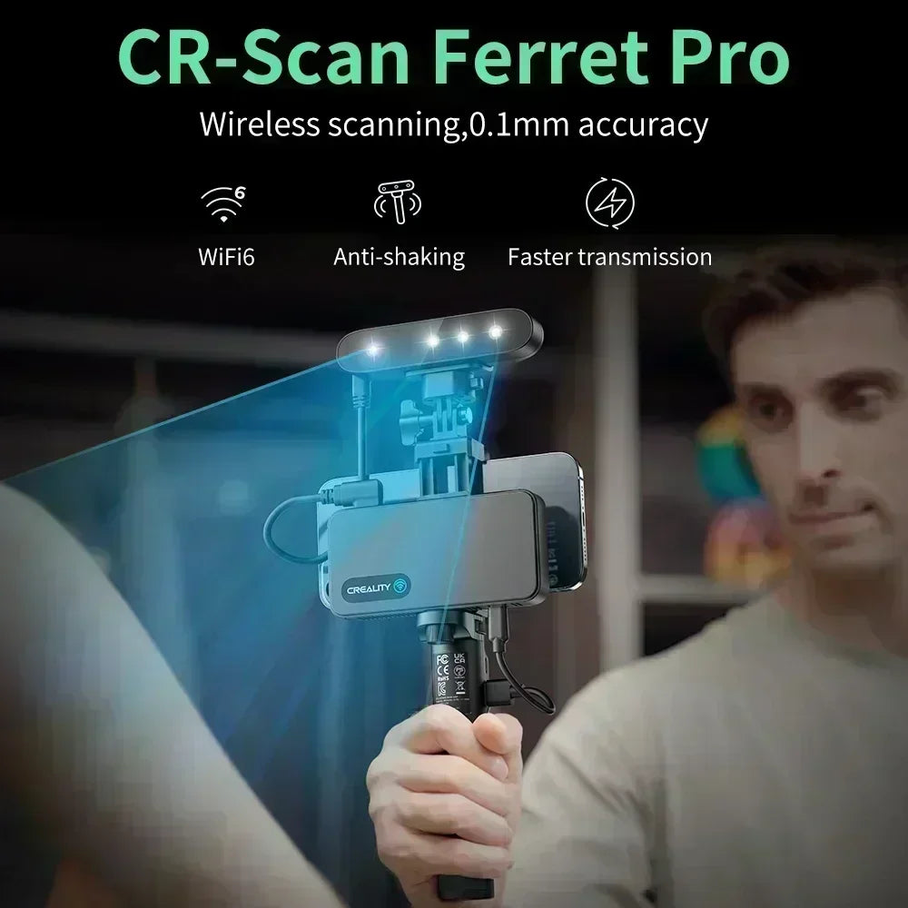 Portable WiFi 3D Scanner 0.1mm Accuracy for iOS Android