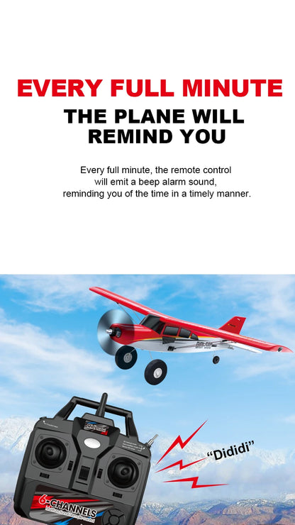 Red 4CH Brushless RC Plane with Fixed Wing