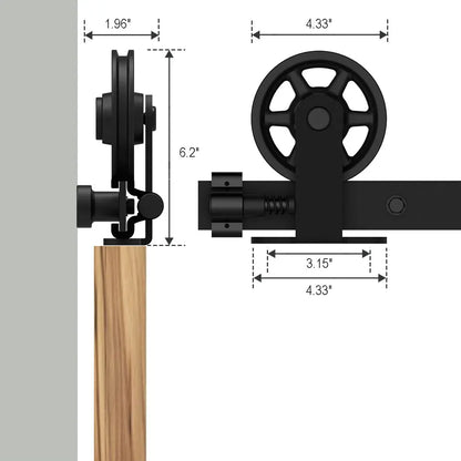 Industrial Single Wood Barn Door Track 203CM