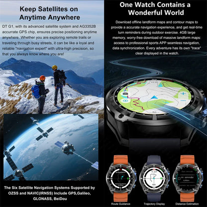 Orange GPS Smart Watch with 4GB Music Storage