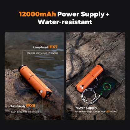 Telescopic Lantern with 12000mAh Rechargeable Battery