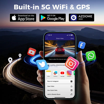 M660 Dash Camera Four Channel with GPS and WiFi