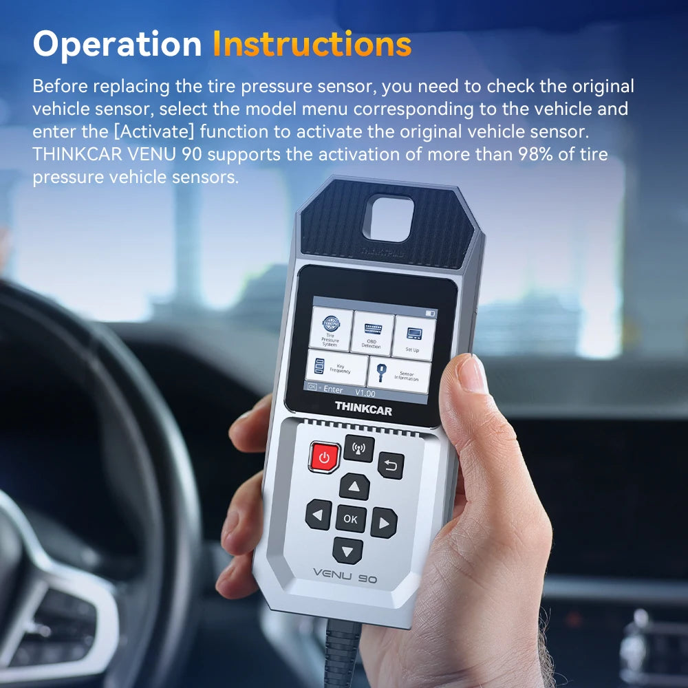 WiFi Car Diagnostic Scanner with Tire Pressure Monitoring Kit