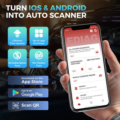 OBD2 Car Diagnostic Scanner 15 Service Functions