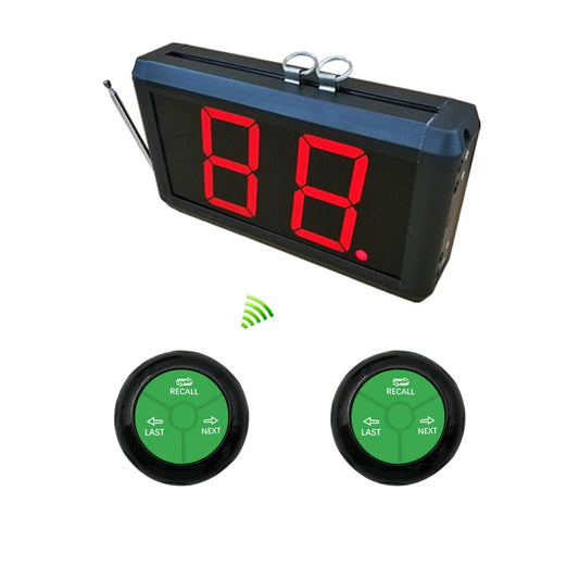 Guest Queue Number Display with 3 Key Wireless Remote