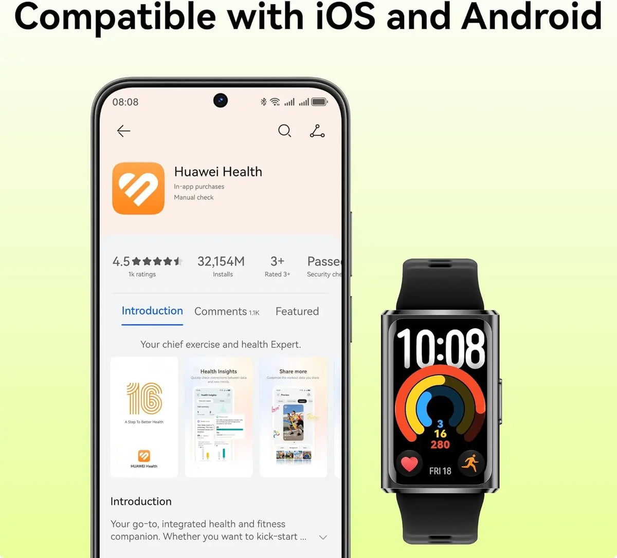Smart Fitness Tracker with Independent GNSS 14-Day Battery