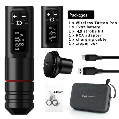 Cordless Tattoo Machine Kit Powerful Motor