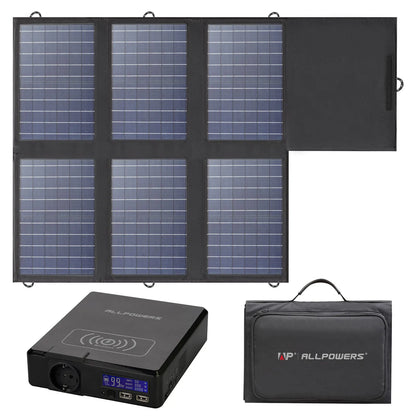 41600mAh 200W Portable Solar Powerstation with 60W Panel