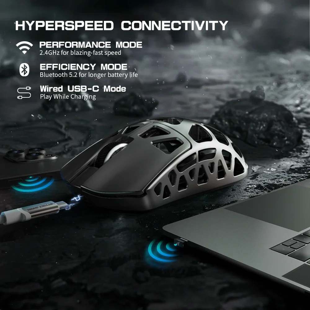 6 DPI Adjustable 8000Hz Pro Gaming Mouse Black