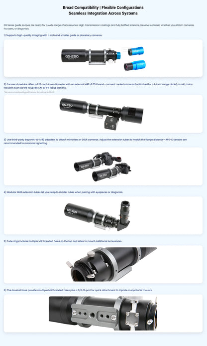 250mm Astronomical Guide Star Scope Imaging