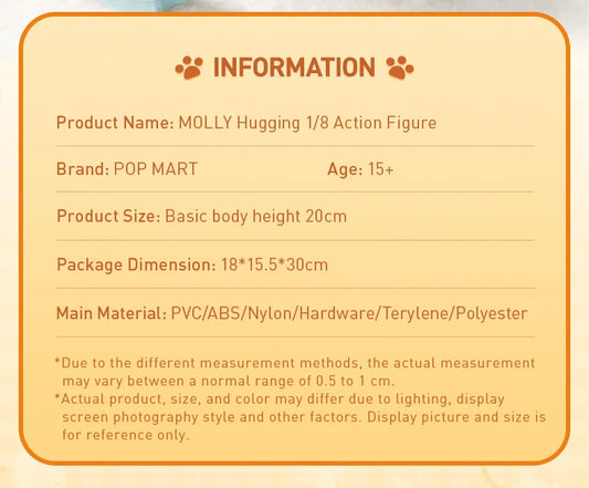 POP MART MOLLY Hugging 1/8 Action Figure