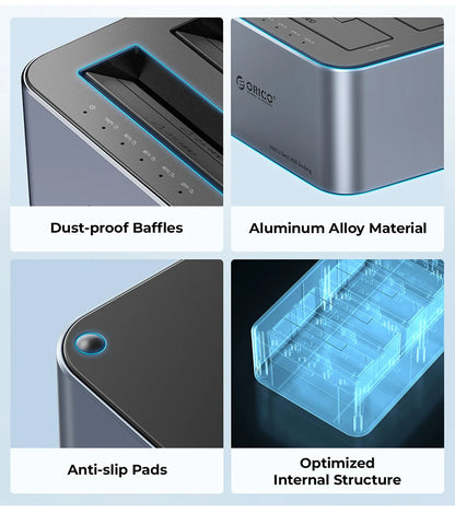 USB C 3.2 Gen 1 4 Bay HDD SSD Duplicator