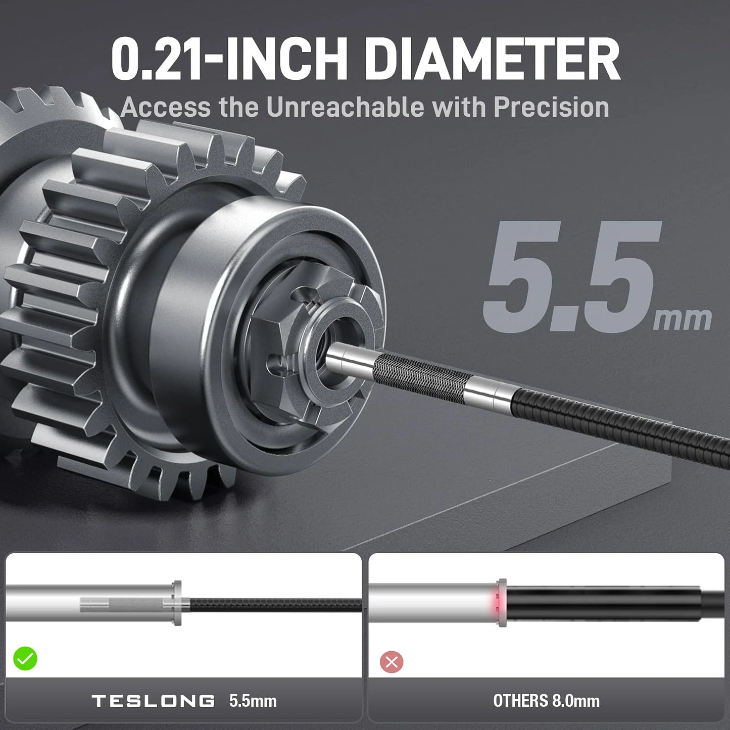 Industrial Endoscope 1080p Dual Camera for Car and Pipe Inspection