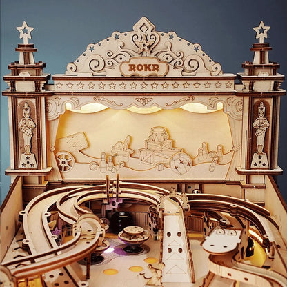 Vintage Style 3D Wooden Pinball Puzzle DIY Game Kit