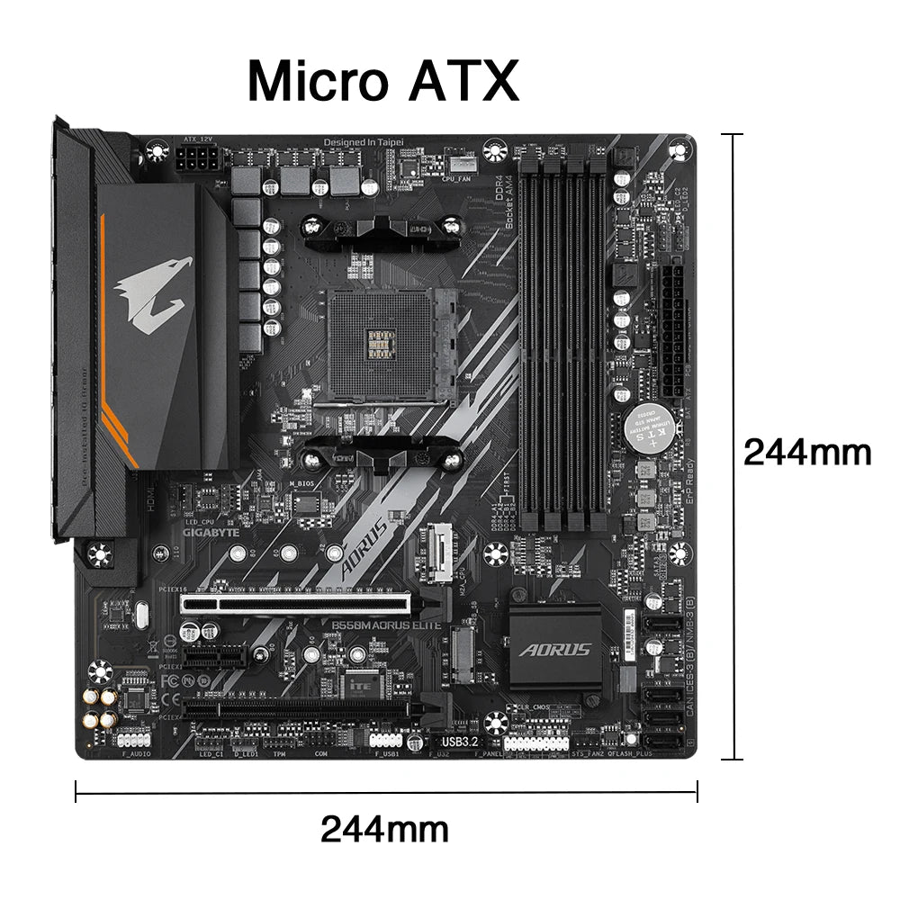 GIGABYTE B550M AM4 Micro ATX Motherboard for Ryzen 3000–5000 CPUs