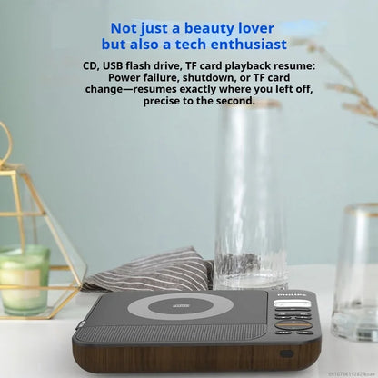 Retro Bluetooth CD Player with USB and TF Support