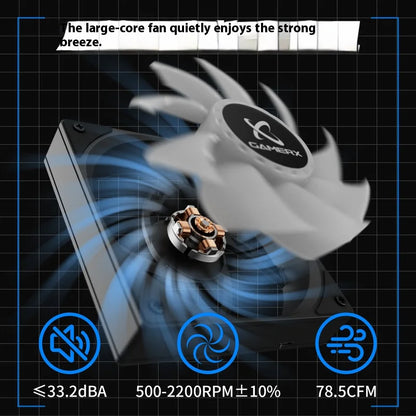 Black 360mm CPU Liquid Cooler with LCD Screen