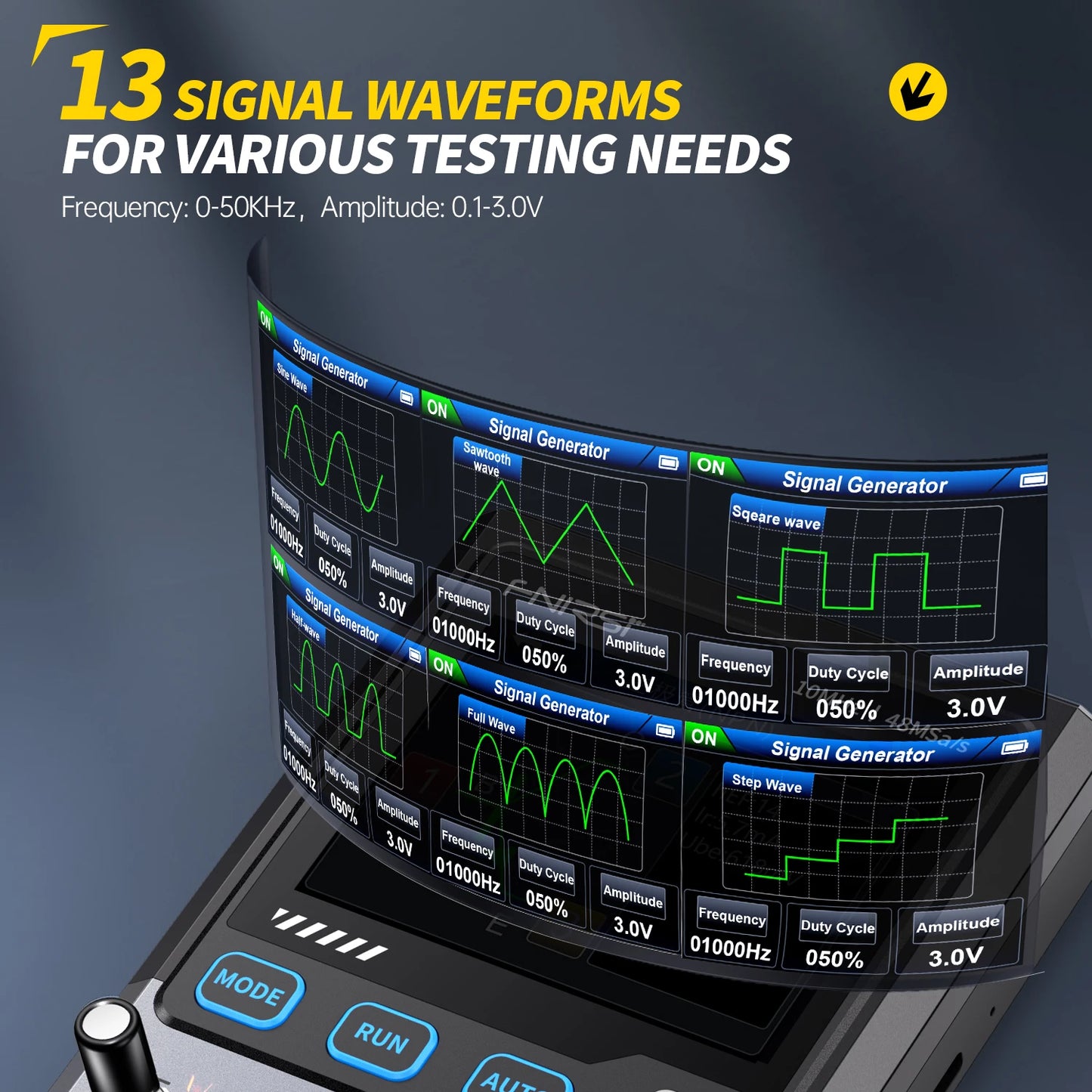 Portable 3 in 1 Digital Oscilloscope with Transistor Tester
