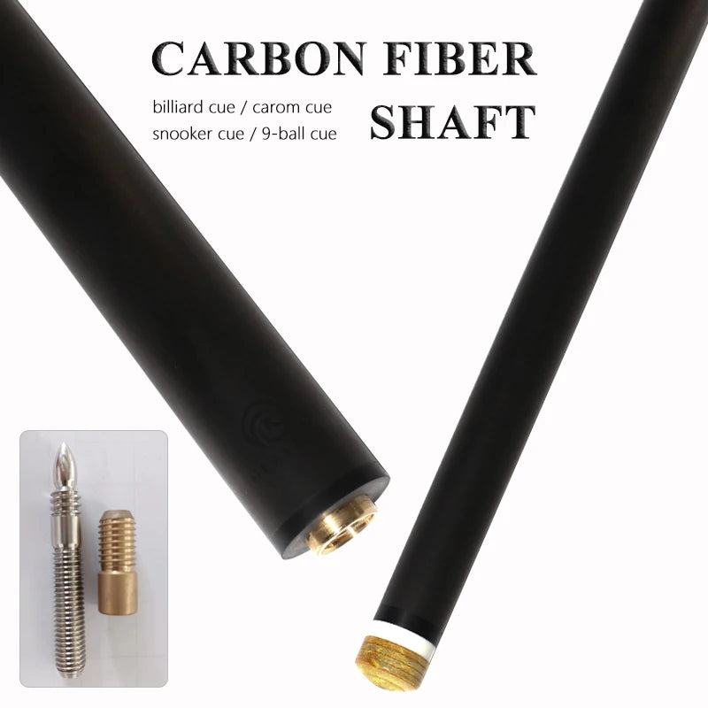 Carbon Fiber Pool Cue Shaft Low Deflection 12.5mm