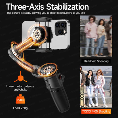 Foldable Gimbal with Smart Tracking for Vlog and Kit