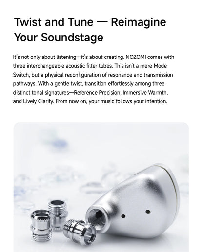 Portable Silver HiFi Earbuds Interchangeable Panels