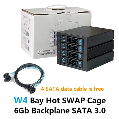 Internal 4-Bay SATA Drive Cage Hot Swap 6G