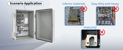 Grey ABS Electrical Enclosure IP67 300x300x170mm