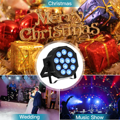 4PCS Battery LED Par Light RGBW DMX Stage Effect