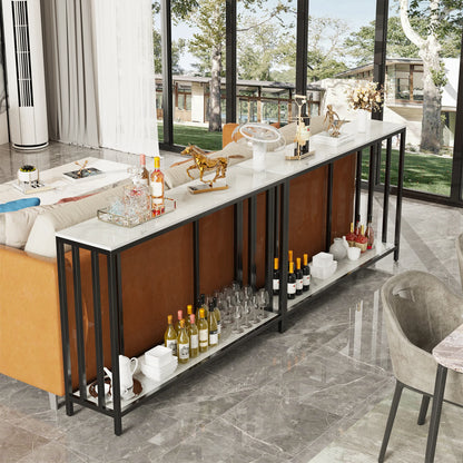 Narrow Entryway Table with Metal Base 47.2 Inch