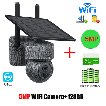 5MP Solar Security Camera WiFi Outdoor PIR Night Vision