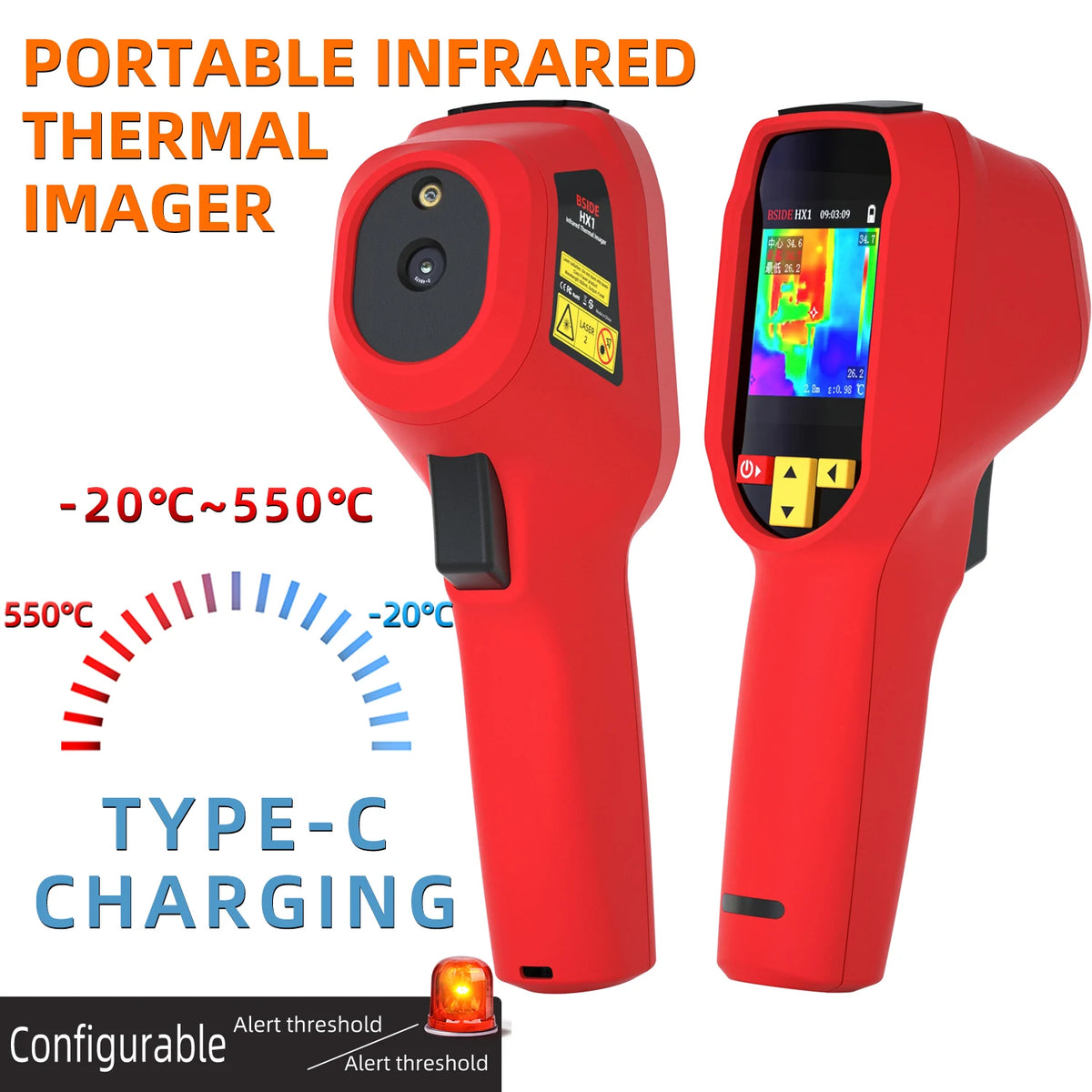 240×240 Thermal Imaging Camera Infrared Temperature Meter