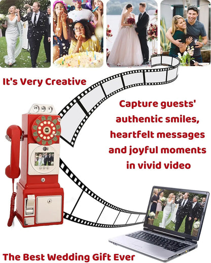 Wedding Party White Video Message Guestbook Telephone