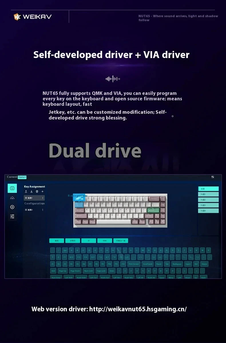 Wireless 65% Aluminum Mechanical Keyboard Gasket Mount