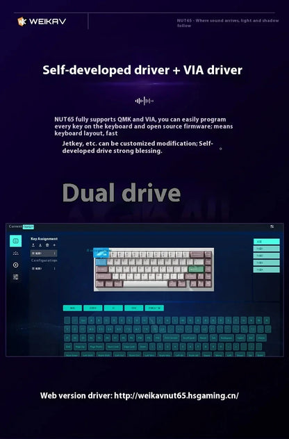Aluminum 65% Tri-Mode Mechanical Keyboard Kit