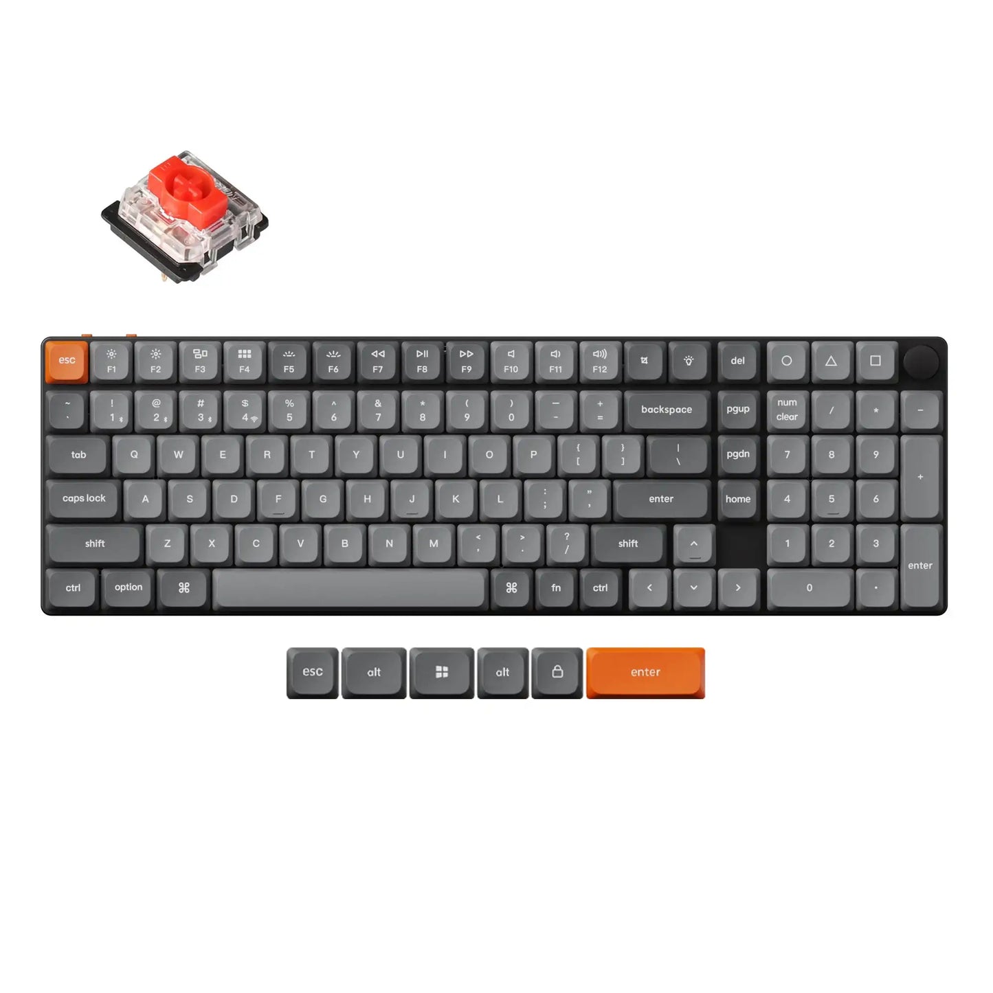 Ultra Slim Wireless Mechanical Keyboard with PBT Keycaps
