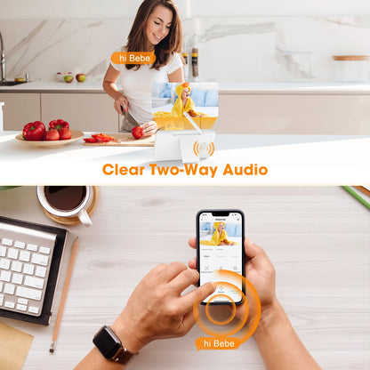 WiFi Baby Monitor 5-Inch LCD PTZ Camera App Control