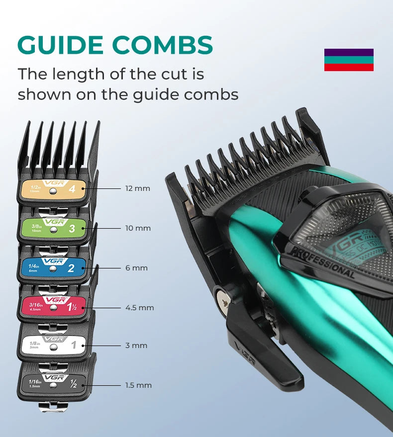 Professional Cordless Hair Clipper LED Display Trimmer