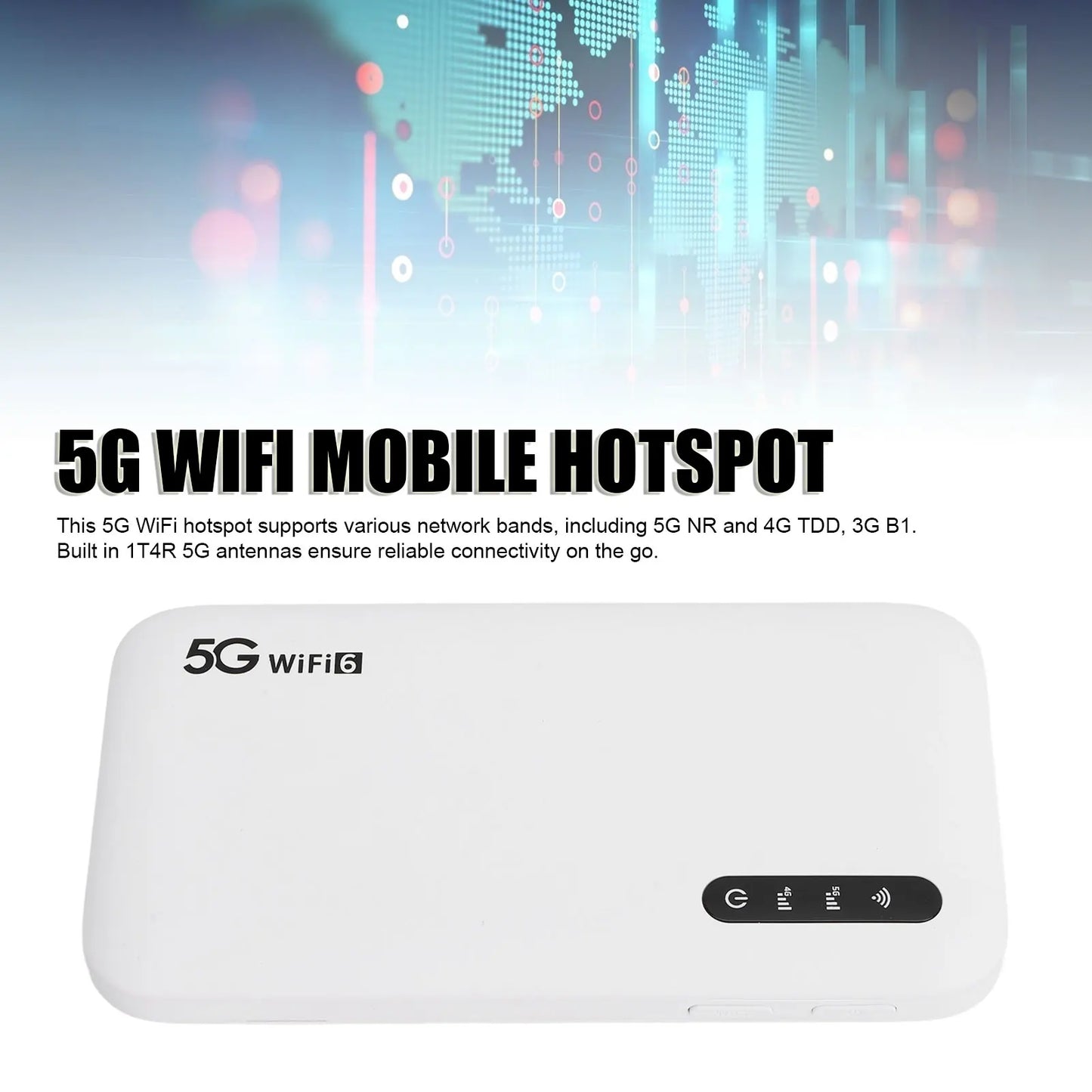 5G Portable WiFi 6 Router 6100mAh for Seamless Connectivity