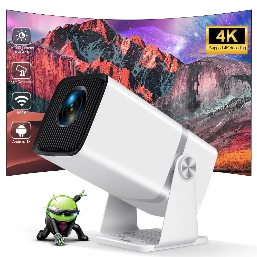 4K Android Portable Projector WiFi Home Theater Mini Beam