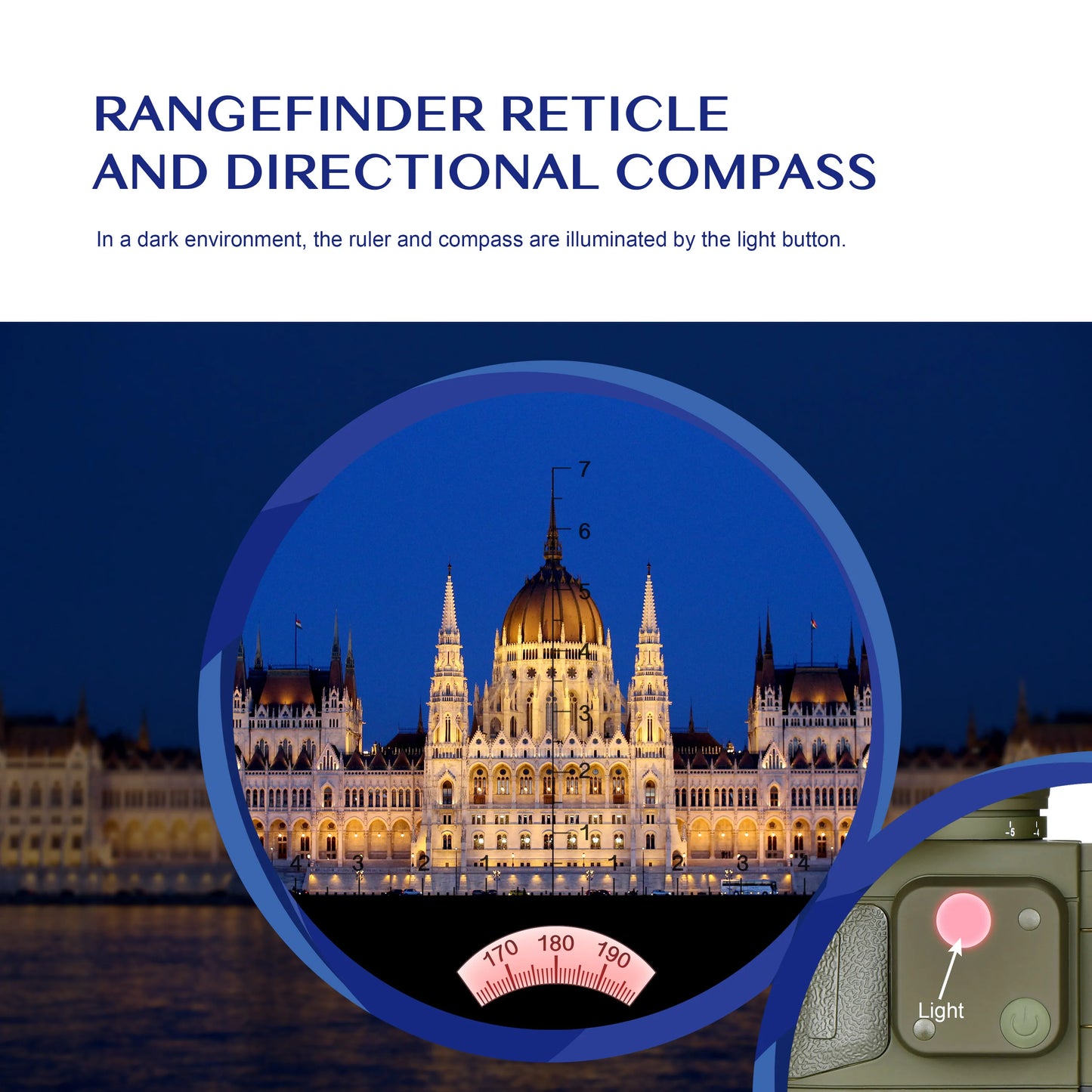 10x50 Waterproof Binoculars with Compass Rangefinder
